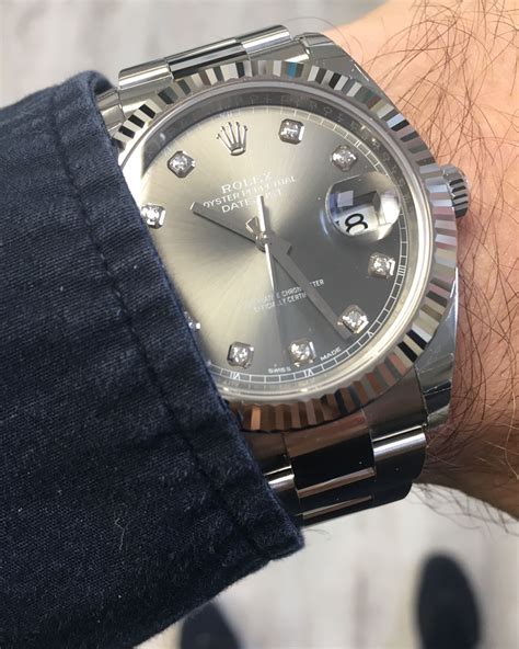 rolex rhodium dial datejust 41|rolex datejust 41 smooth bezel.